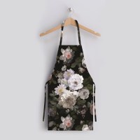 black-floral-design-kitchen-apron-ap100