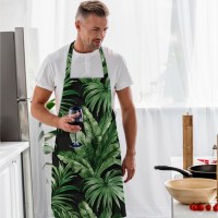 black-tropical-design-kitchen-apron-ap1012